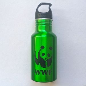 Green World Wildlife Fund metal water bottle
